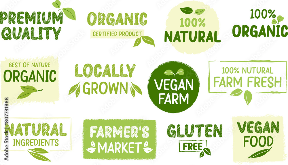Organic food and nature product for food and drink market, organic and healthy products promotion. Organic food and nature product for food and drink market, organic and healthy products promotion.