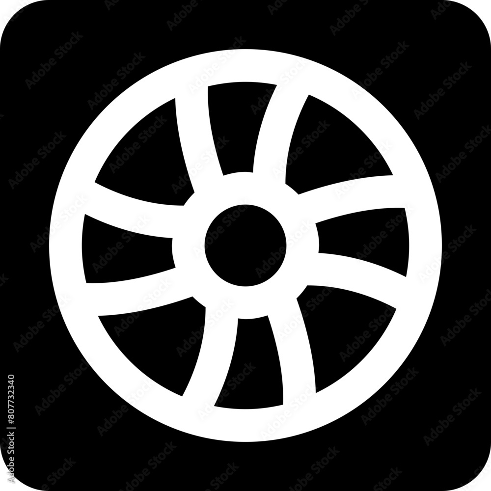 fan icon. vector glyph icon for your website, mobile, presentation, and logo design.