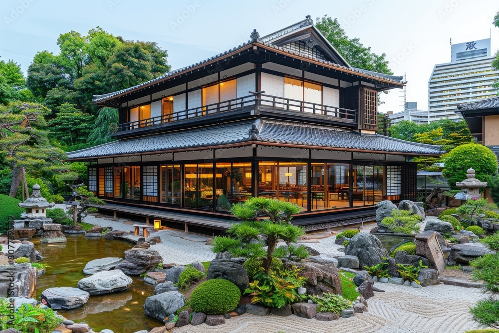 beautiful garden buildings with a modern Japanese theme professional photography beautiful garden buildings with a modern Japanese theme professional photography