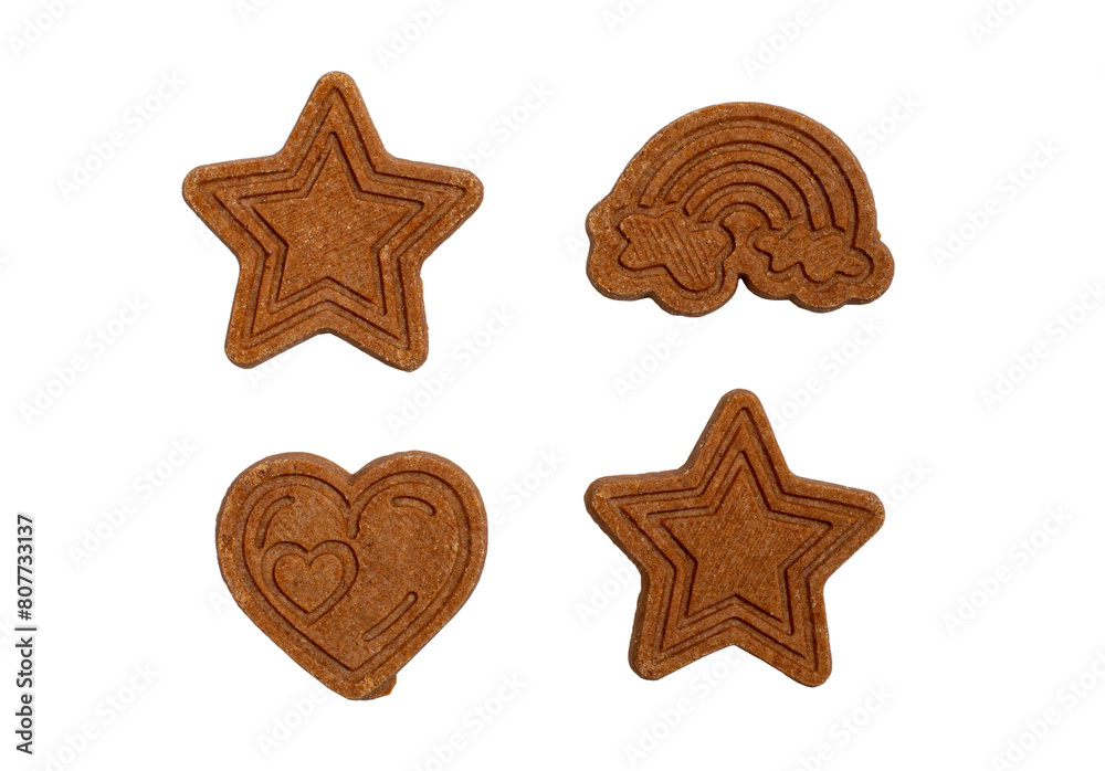 Children's organic gluten and sugar free cookies on a white background, isolated Children's organic gluten and sugar free cookies on a white background, isolated