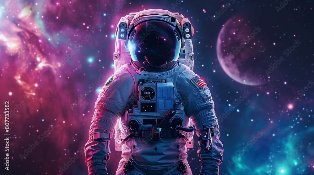 Fototapeta premium astronaut in space, Generative AI