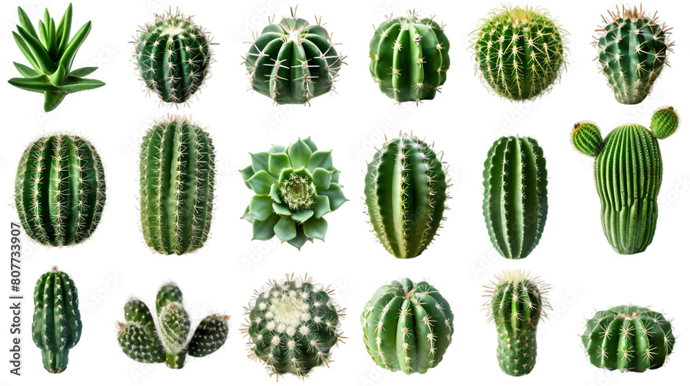 Set of cactus PNG transparent background Set of cactus PNG transparent background