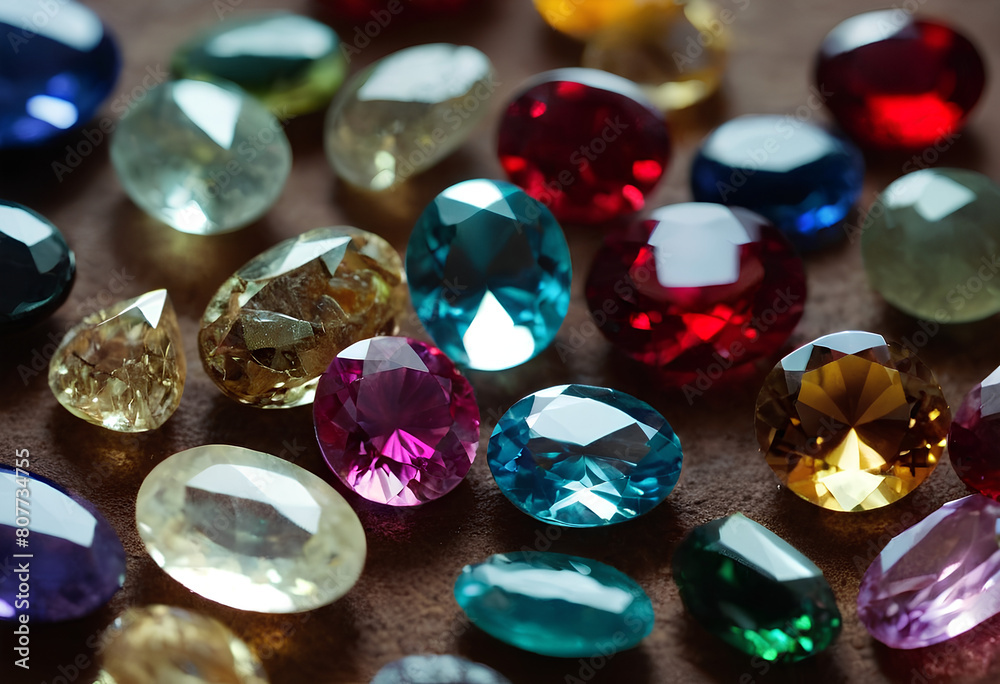 a bunch of gemstones are on display in a room. a bunch of gemstones are on display in a room.