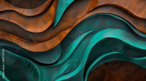bunte organische Wellen mit Strukturen, abstrakter Hintergrund photo