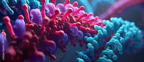 Visualization of enzyme action breaking down a substrate photo