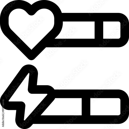 life bar icon. vector line icon for your website, mobile, presentation, and logo design.