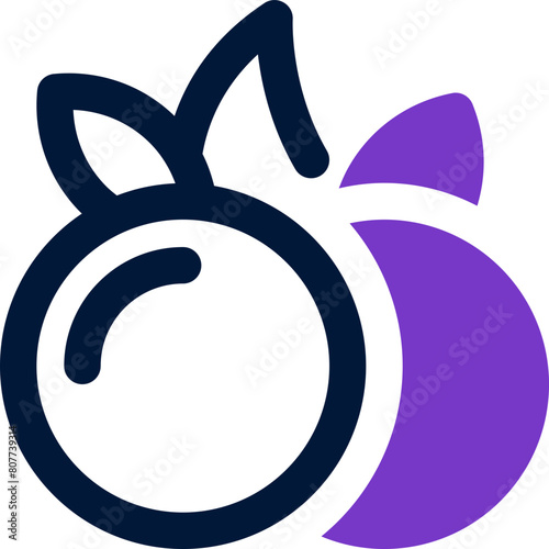 cherries icon. vector dual tone icon for your website, mobile, presentation, and logo design.