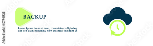 Backup icon for background presentation, infographics, promotion or web banner graphics.