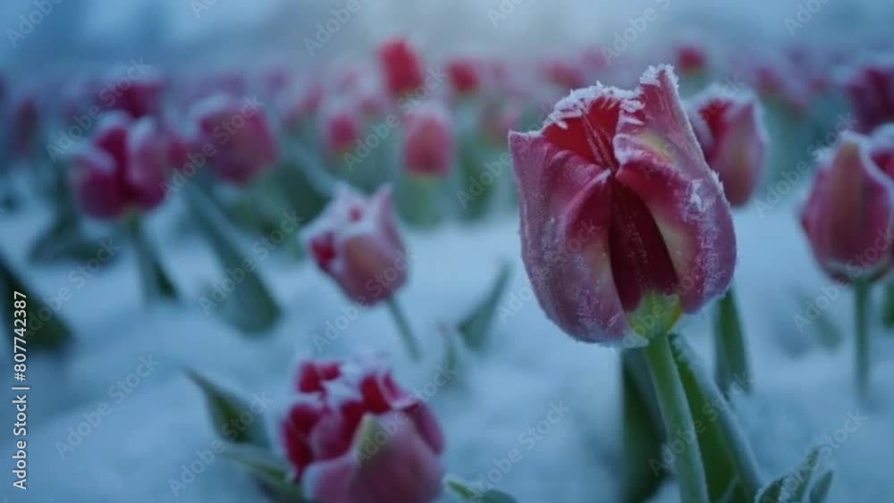 Tulips in the snow. Unexpected frosts. Tulips in the snow. Unexpected frosts.