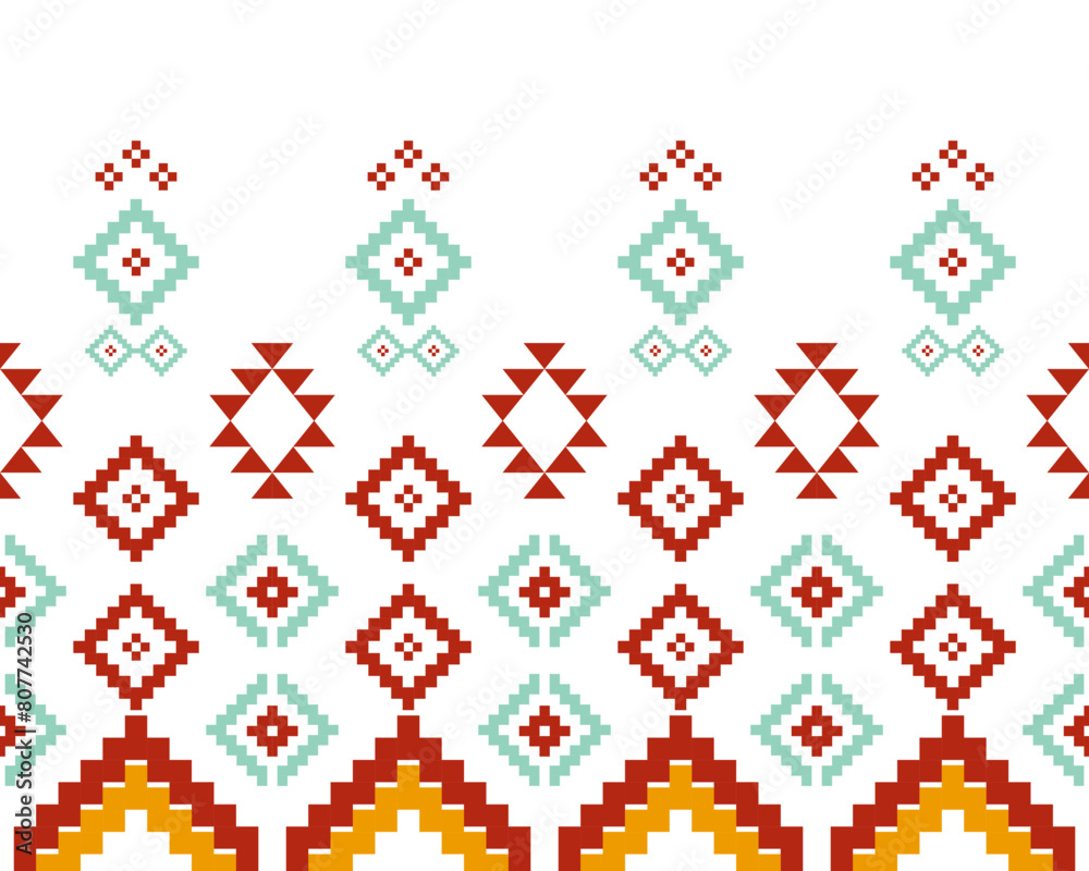 abstract Traditional geometric ethnic fabric pattern ornate elements with ethnic patterns design for textiles, rugs, clothing, sarong, scarf, batik, wrap, embroidery, print, curtain, carpet, wallpaper abstract Traditional geometric ethnic fabric pattern ornate elements with ethnic patterns design for textiles, rugs, clothing, sarong, scarf, batik, wrap, embroidery, print, curtain, carpet, wallpaper