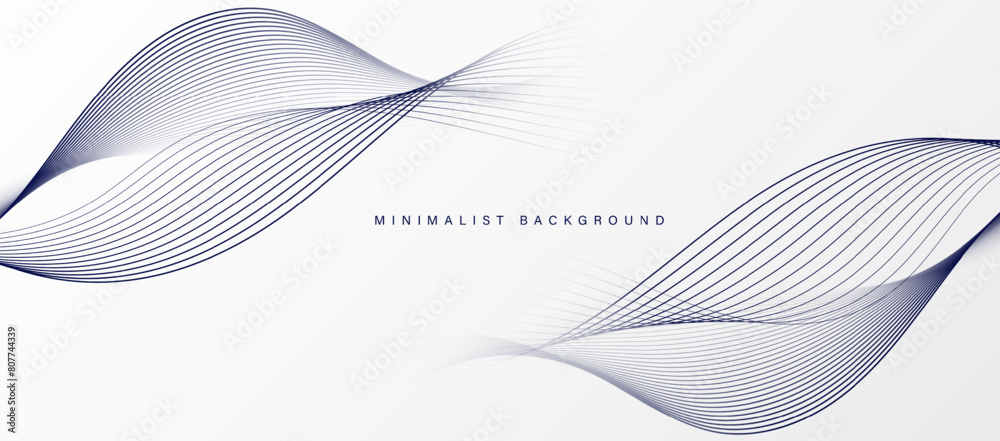 White abstract background with flowing lines.  