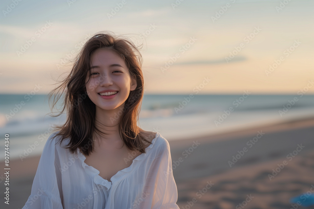 海辺の女性 海辺の女性