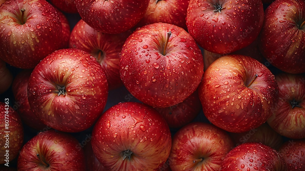 Plenty of crimson apples. Delicious and succulent. Apples in the backdrop. High-grade image. Plenty of crimson apples. Delicious and succulent. Apples in the backdrop. High-grade image.