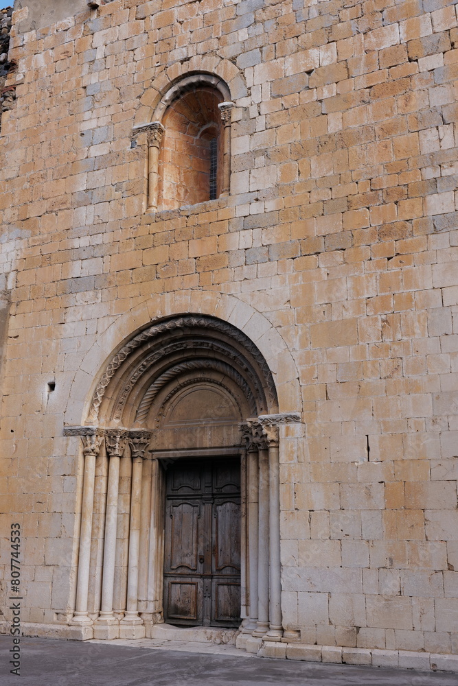 entrance to the church, Espira de l'Agly, France