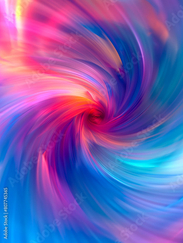 A colorful swirling vortex in the middle of the image.