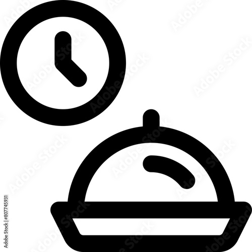 lunchtime icon. vector line icon for your website, mobile, presentation, and logo design.