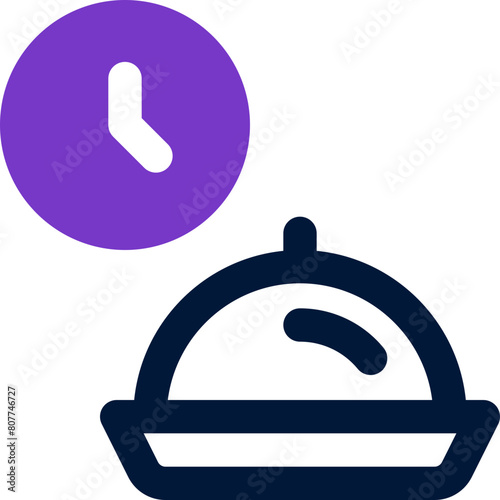 lunchtime icon. vector dual tone icon for your website, mobile, presentation, and logo design.