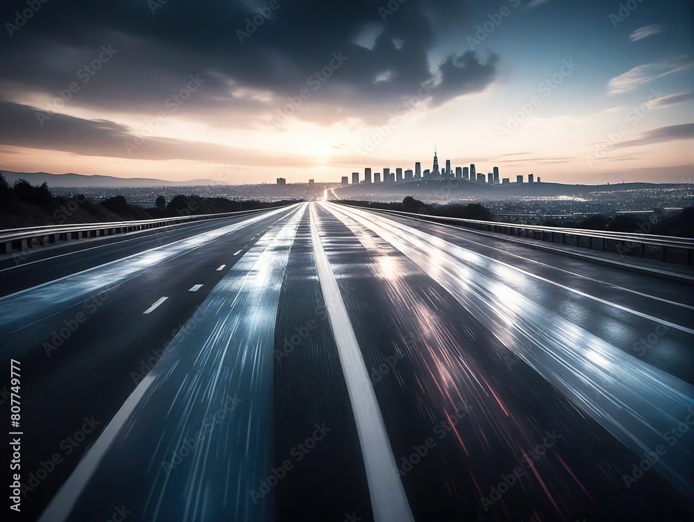 Obraz premium highway at night