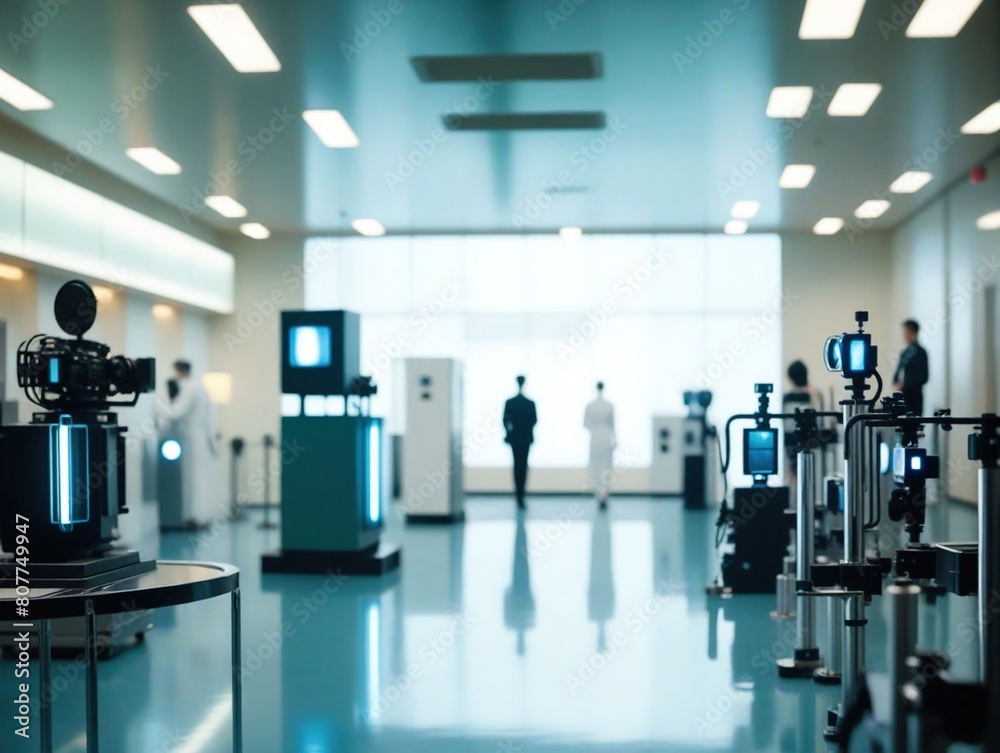 business people in a corridor