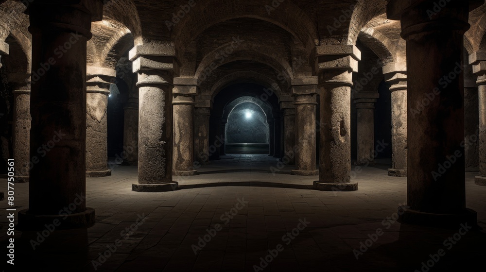 Roman coliseum's underground chambers used for secret gatherings