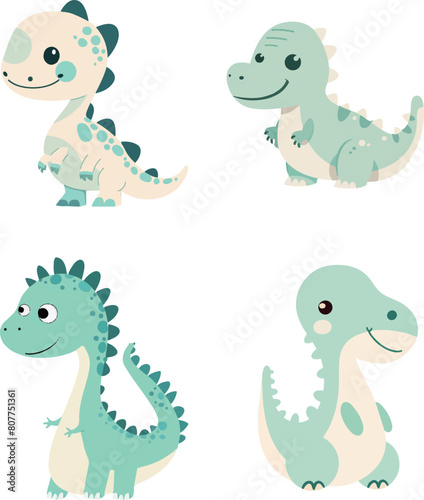 Cute Cartoon Dinosaurs Collection