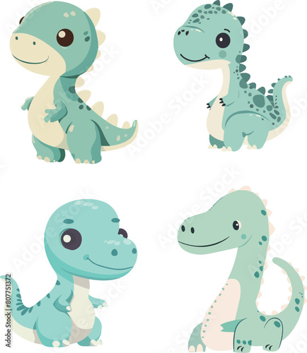 Cute Cartoon Dinosaurs Collection
