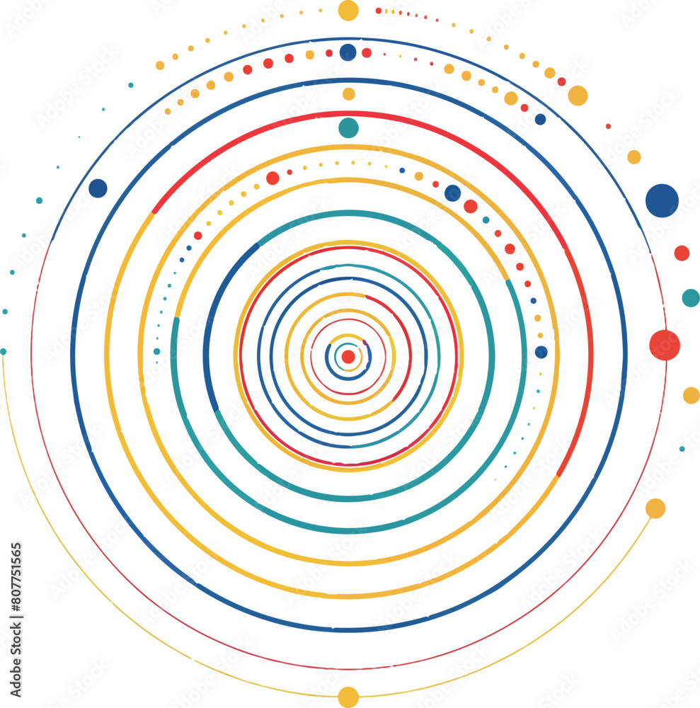 Colorful Concentric Circles Abstract Design Colorful Concentric Circles Abstract Design