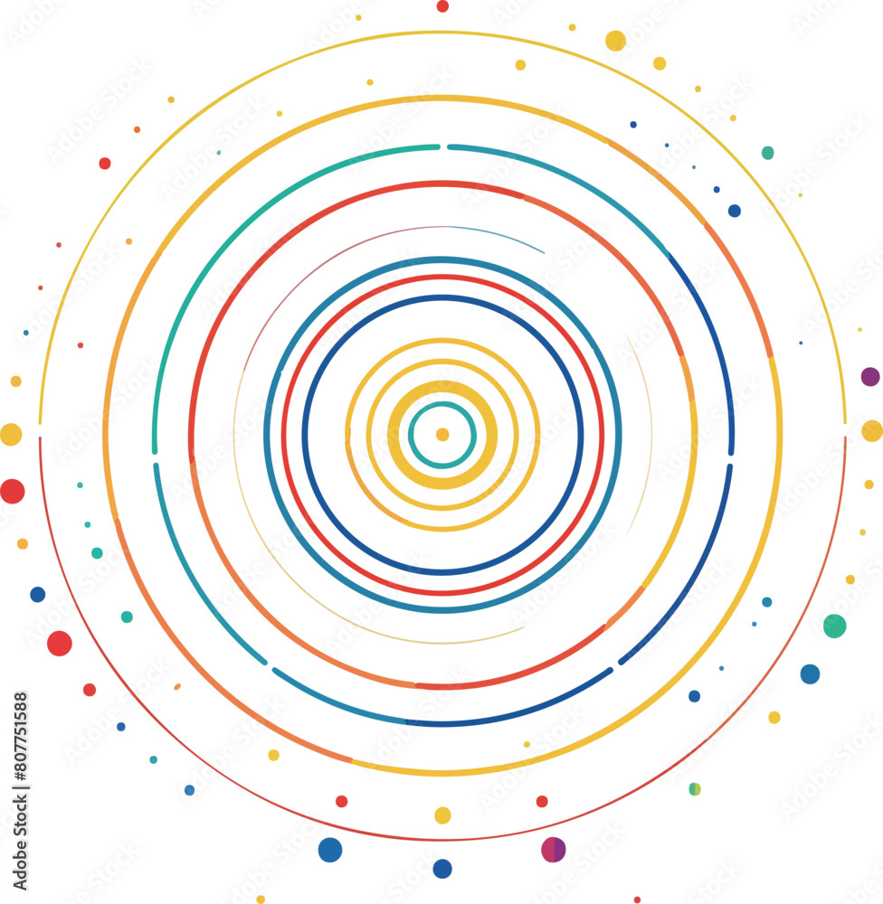 Colorful Concentric Circles Abstract Design Colorful Concentric Circles Abstract Design