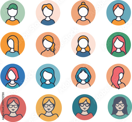 Diverse Women Avatars Set