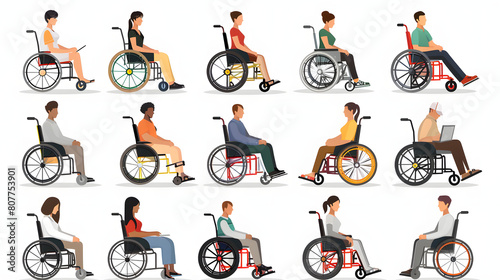 Disability rights: lack of accessibility and accommodations for people with disabilities isolated on white background, realistic, png 