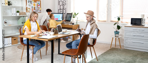 Team of graphic designers w...