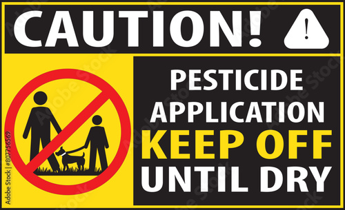 Agro chemical application warning sign notice vector.eps