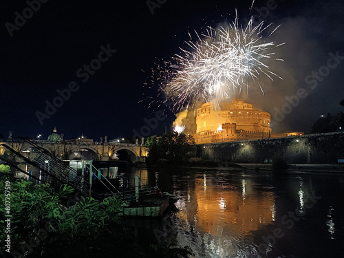 La Girandola di Michelangelo per la festa di San Pietro e Paolo, Roma photo