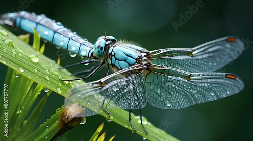 dragonfly on a branch
 photo