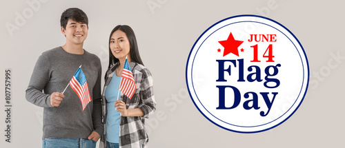 Young people with USA flags...
