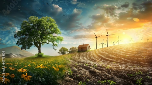 Renewable energy reduces greenhouse gas emissions.