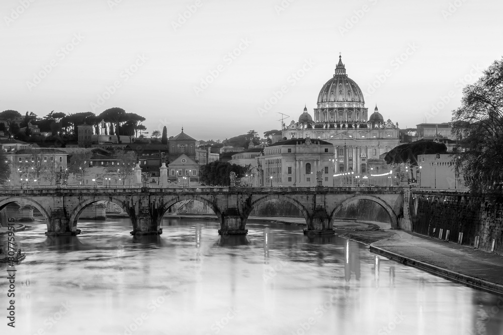 florence italy - a black and white photo of a bridge over a river