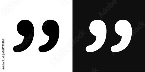 Quotation Icon Suite. Icons for Dialogue and Quotations. photo