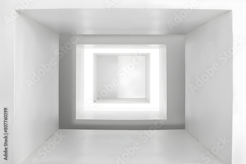 Seamless White 3D Photographic Studio Space for Product Showcase and Minimalist Display