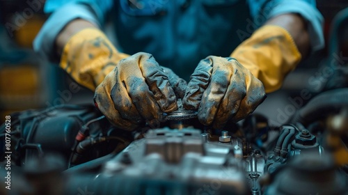 Close focus on the mechanic repairing by hands © Karn AS Images