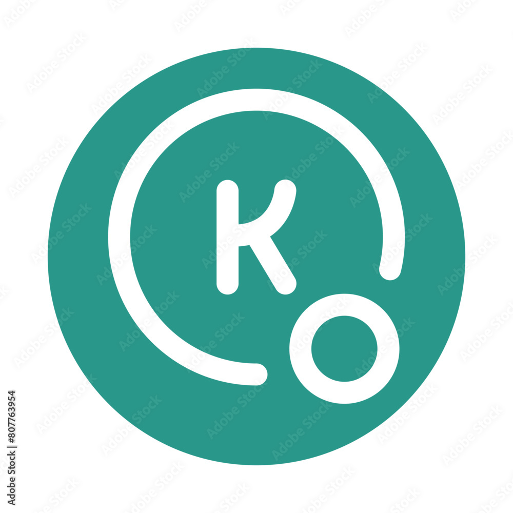 Potassium line black icon. Nutrition facts. Potassium line black icon. Nutrition facts.