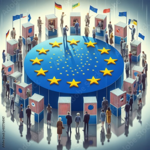 L'immagine delle elezioni europee richiama l'attenzione sulla necessità di una partecipazione attiva. photo