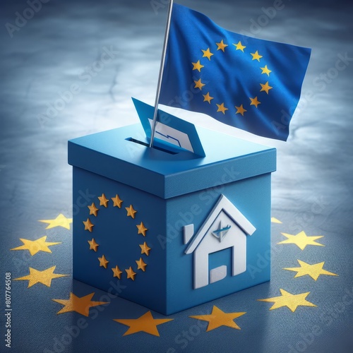 L'immagine delle elezioni europee richiama l'attenzione sull'importanza della partecipazione politica. photo