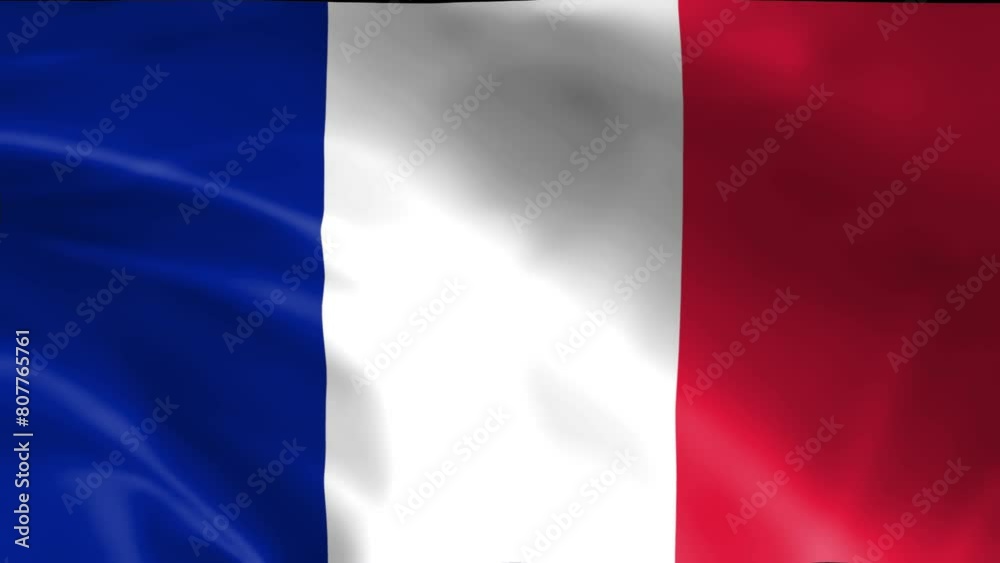 3D illustration of the national flag of France waving, seamless animated background 3D illustration of the national flag of France waving, seamless animated background