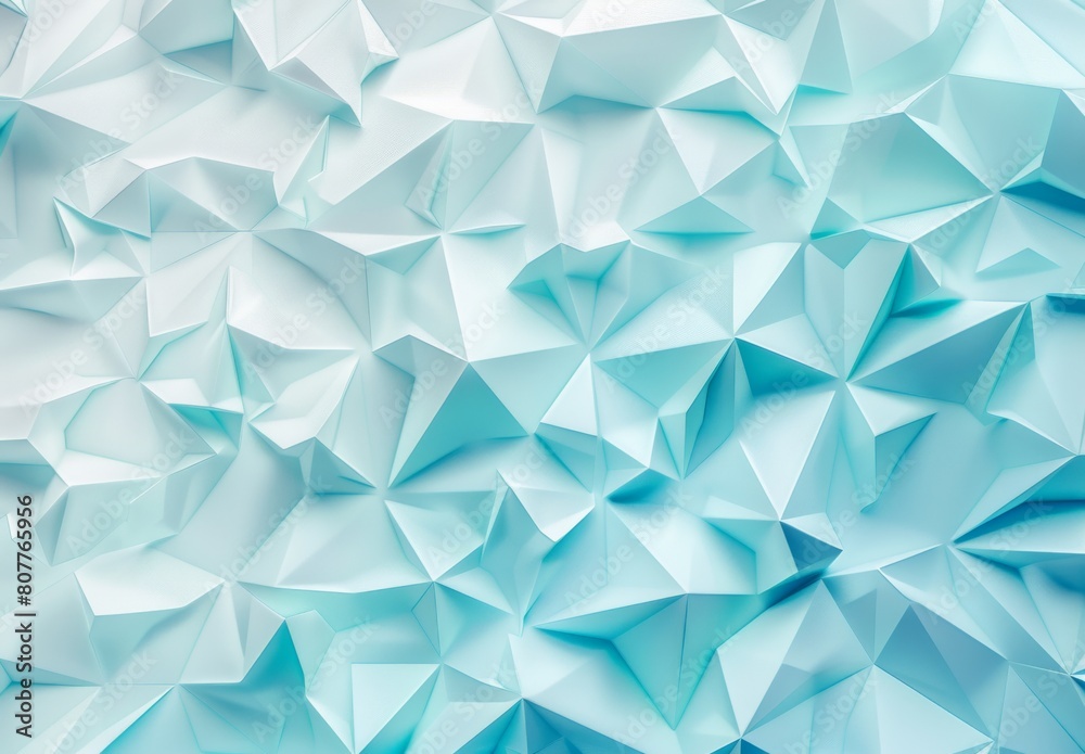 A blue and white paper with a pattern of triangles. The paper is folded and has a unique texture A blue and white paper with a pattern of triangles. The paper is folded and has a unique texture