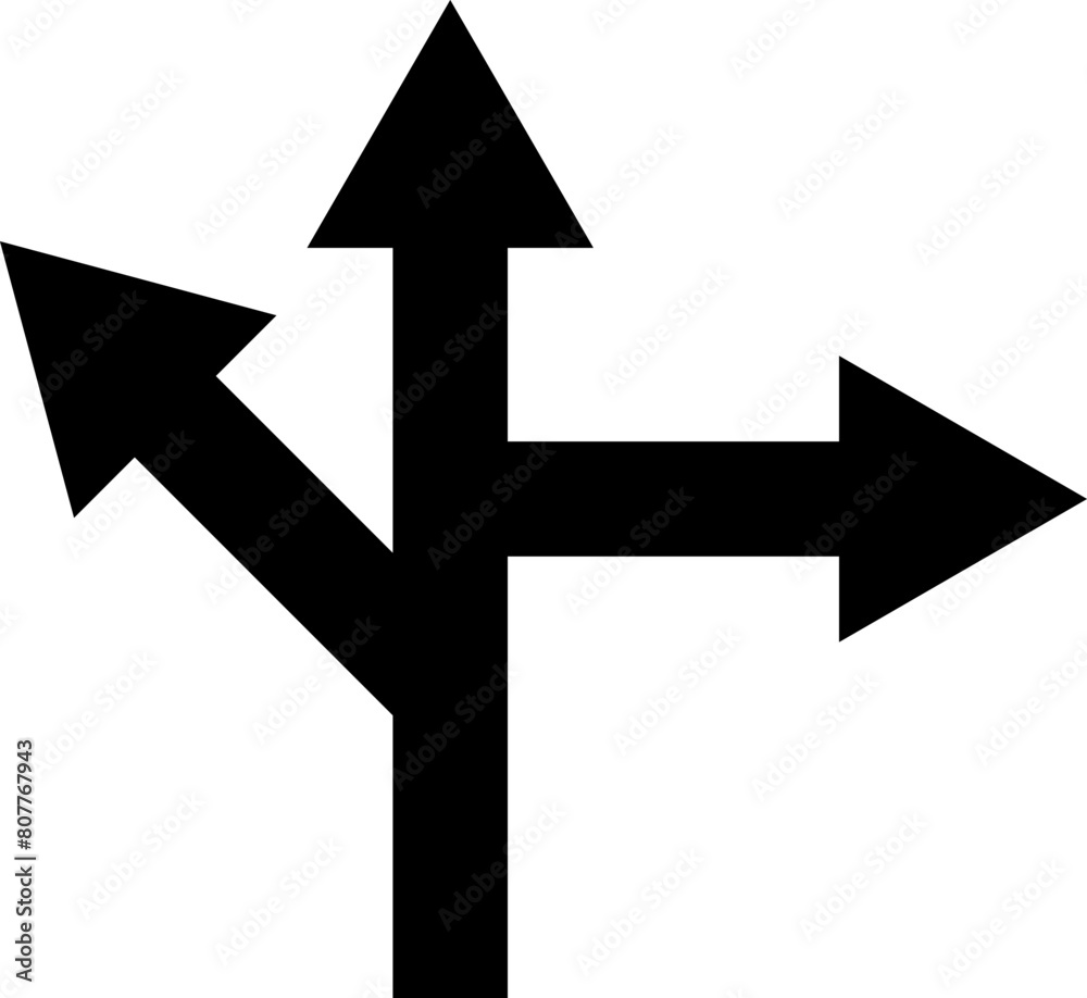 Way direction arrow sign, decision icon. Way multi direction road sign, way sign, road direction icon. Way icon vector illustration. Way direction arrow sign, decision icon. Way multi direction road sign, way sign, road direction icon. Way icon vector illustration.