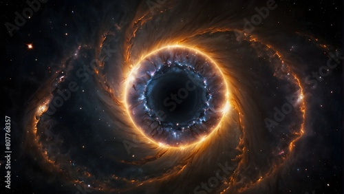 In a self-absorbing region, a newly formed black hole hums with the rhythms of quantum mechanics and cosmic cycles. Born from a supernova explosion that disperses stellar ash photo