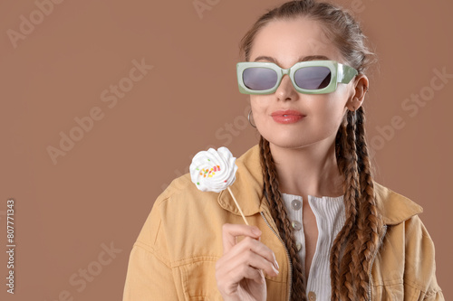 Beautiful young woman with ...