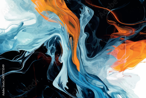 beautiful blue tongues of flame, fire dance, background texture