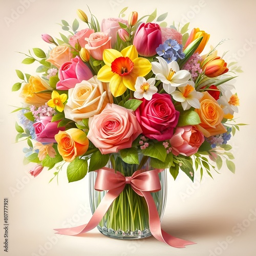 A pretty, colorful bouquet